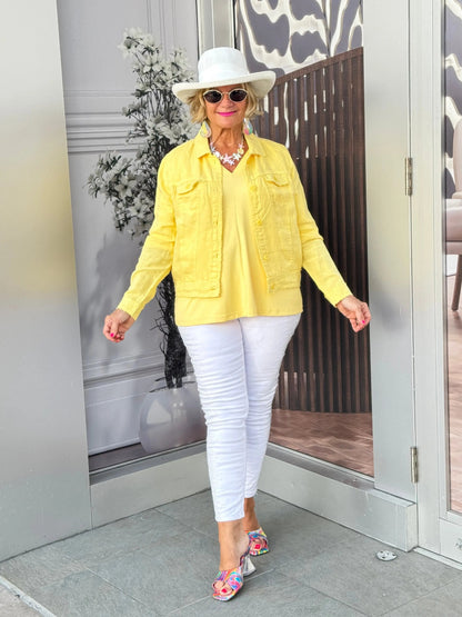LULU B  YELLOW LINNEN JACKET