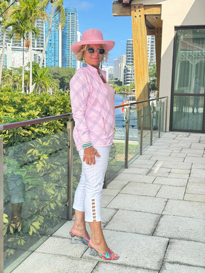 LULU B PINK CHIC FULL ZIPPER JACKET