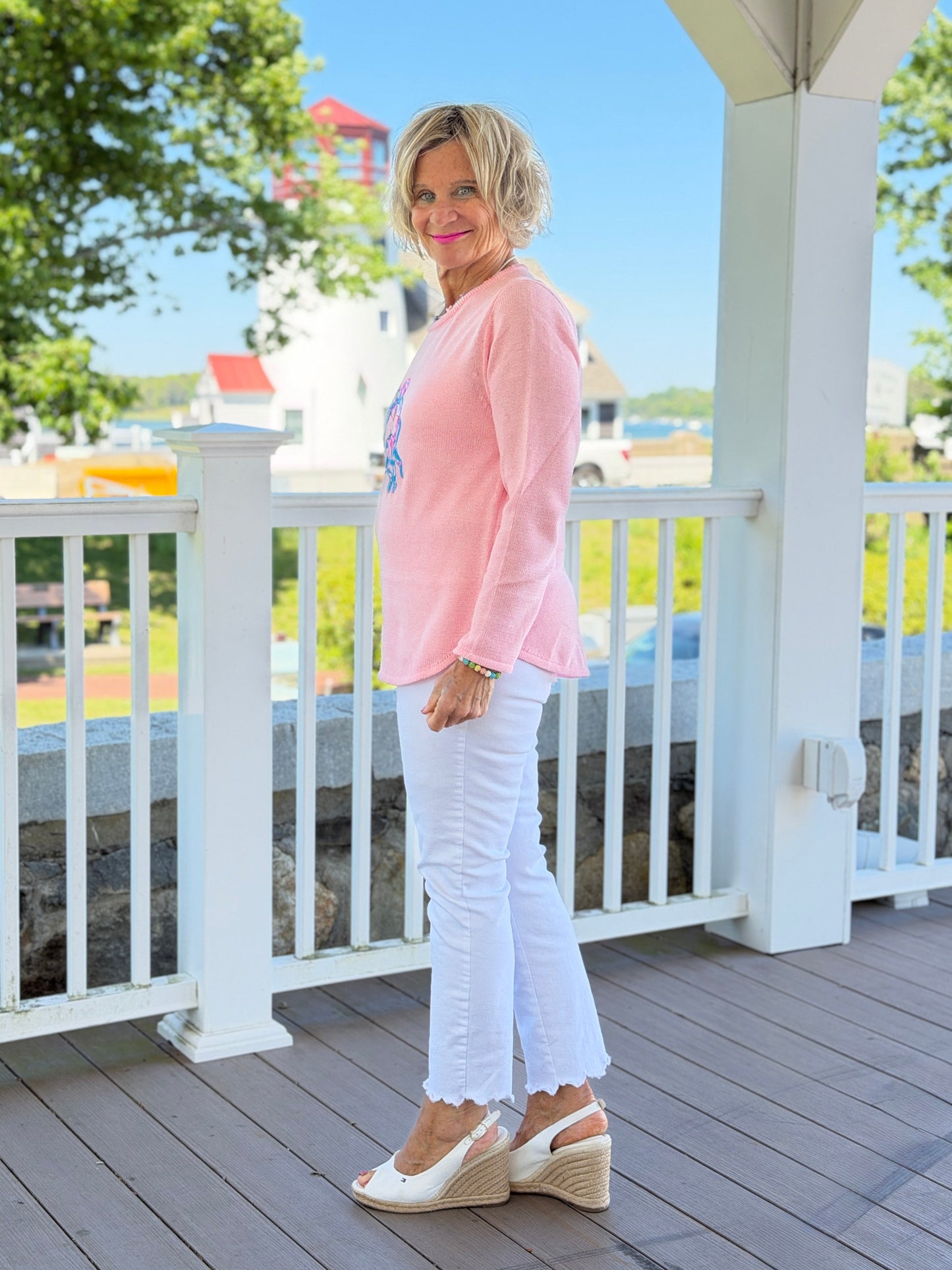 BEACH CLUB PINK CRAB SWEATER