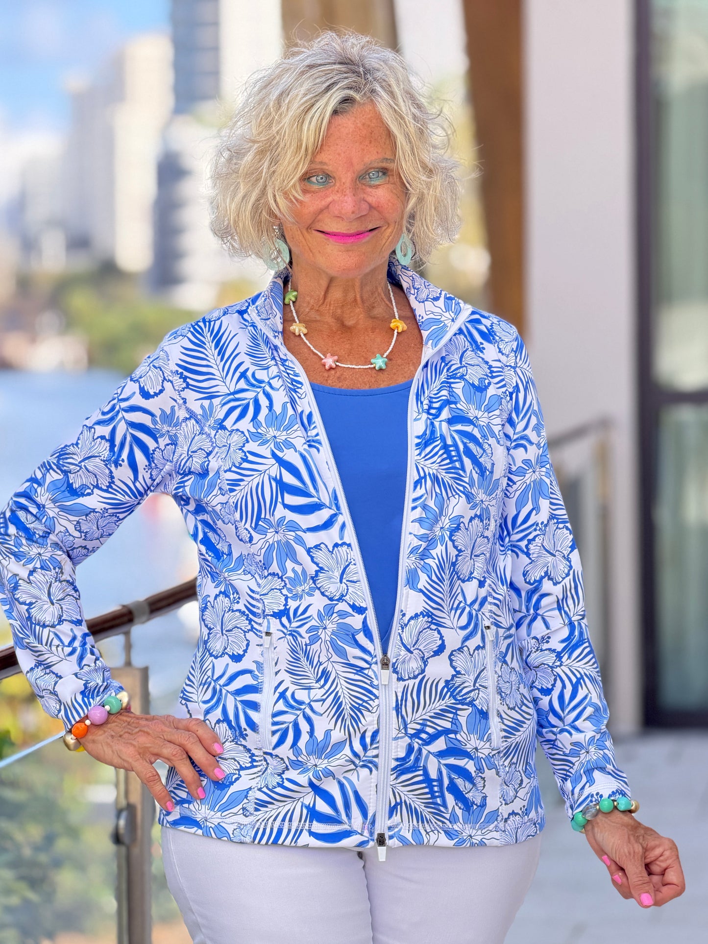 LULU B HIBISCUS COAST FULL ZIPPER