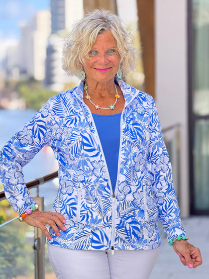 LULU B HIBISCUS COAST FULL ZIPPER