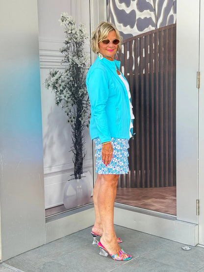 LULU B COASTAL BLOOM CHA CHA SKORT