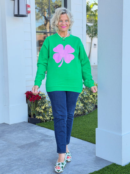 Glitter St. Pattys Day Sweatshirt - Womens St. Patricks Day