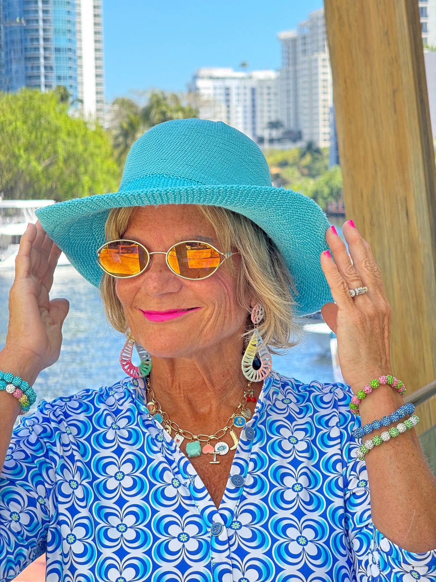 LULU B COASTAL BLOOM TUNIC