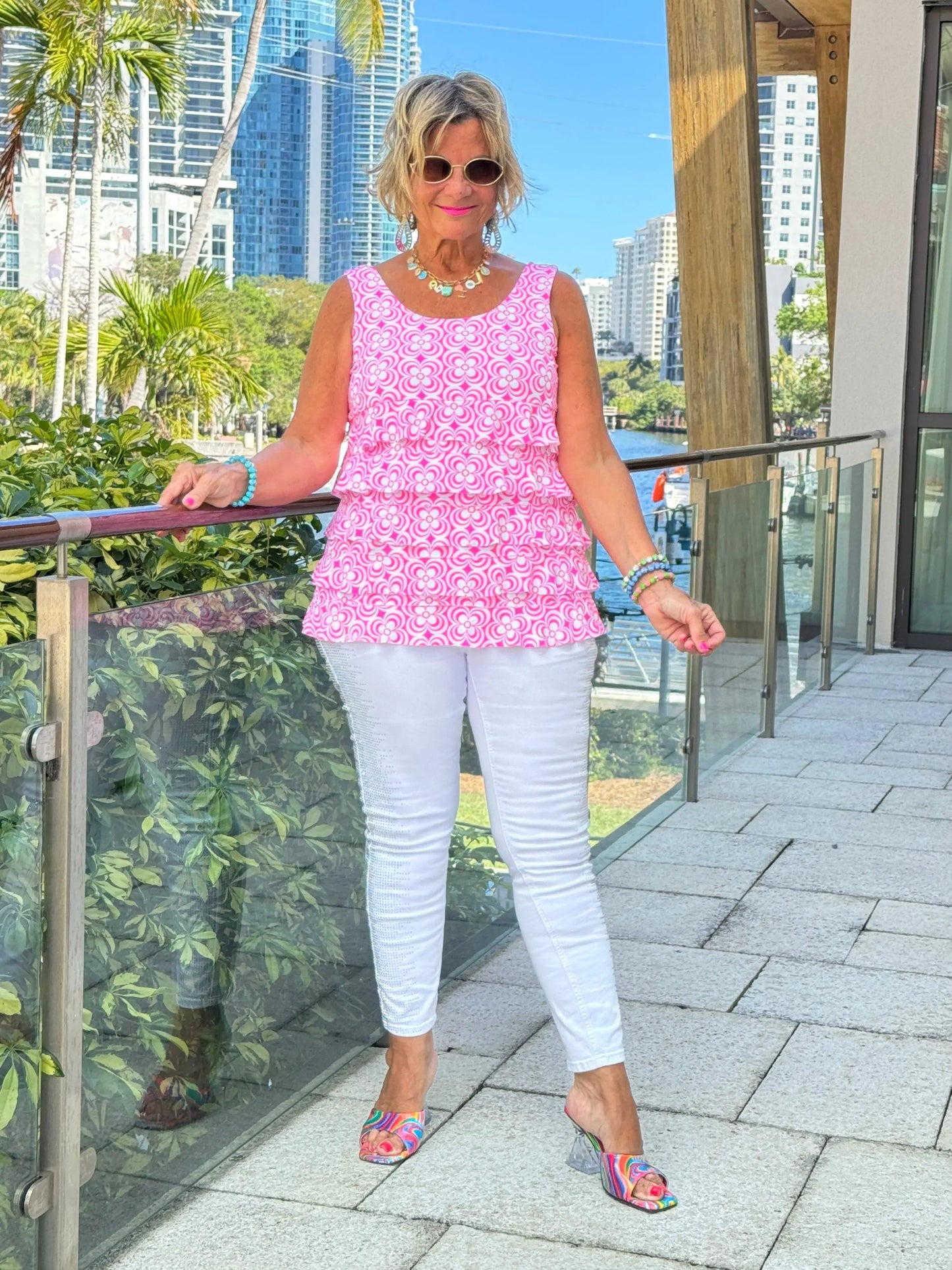 LULU B TROPIC PETALS CHA CHA TANK