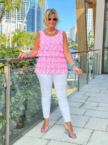 LULU B TROPIC PETALS CHA CHA TANK