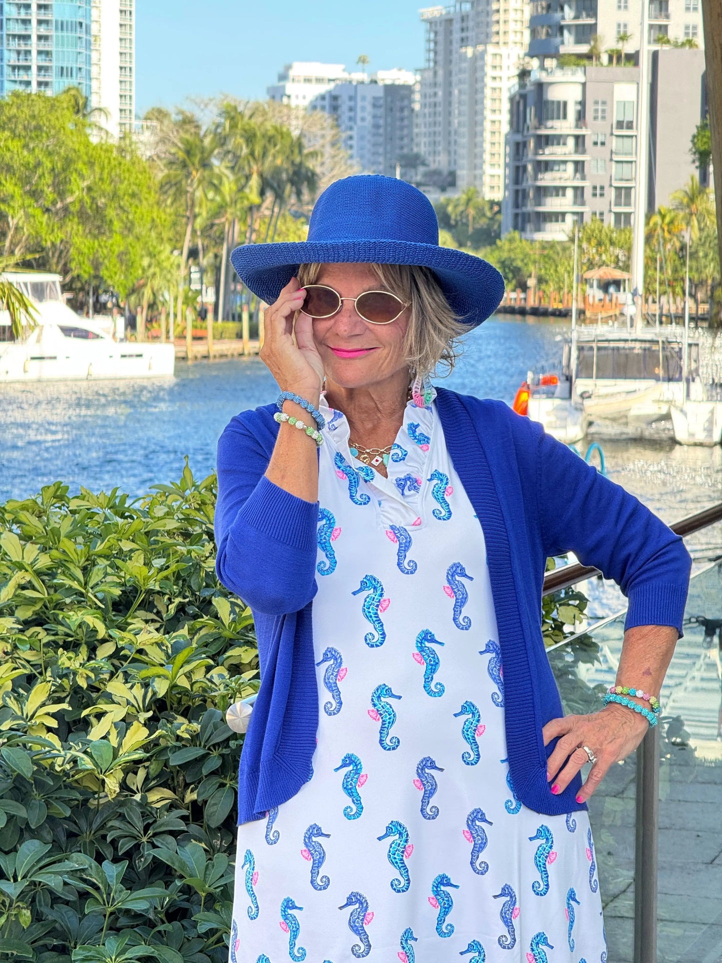 LULU B SHORELINE CHARM RUFFLE DRESS