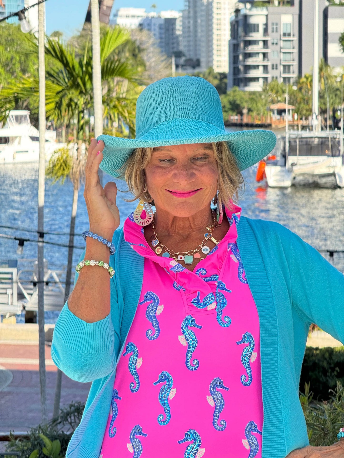LULU B SEAHORSE BAY RUFFLE DRESS