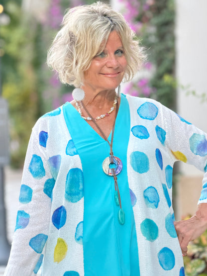 AQUA DOT CARDIGAN