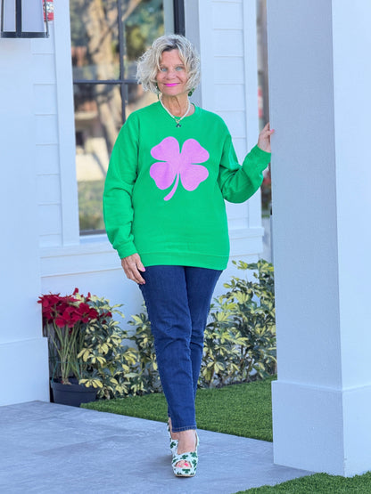 Glitter St. Pattys Day Sweatshirt - Womens St. Patricks Day