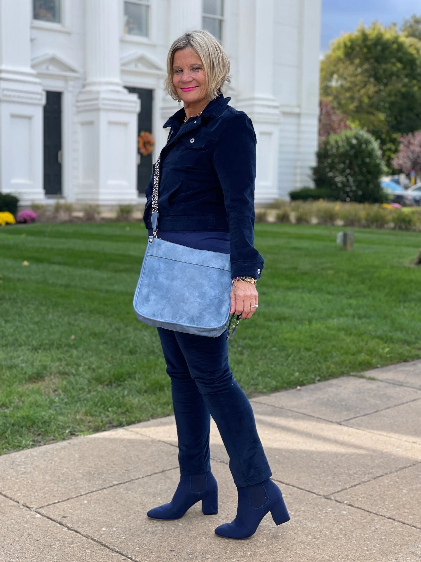 LULU-B NAVY VELOUR JACKET