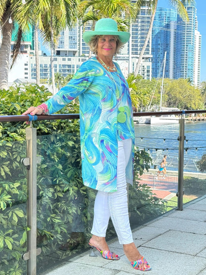 COLOR SPLASH CARDIGAN - BOUNTIFUL
