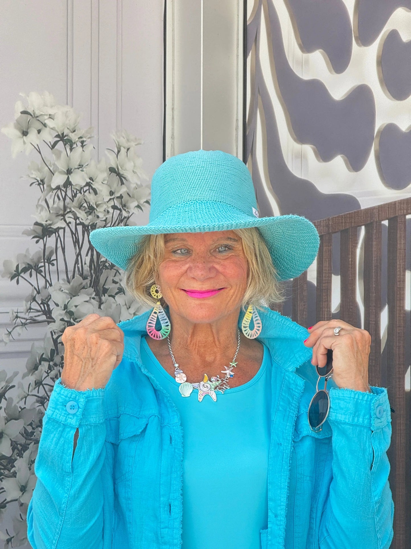 LULU B AQUA LINEN JACKET
