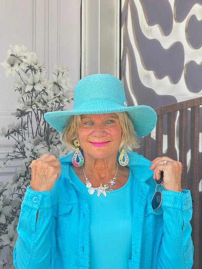 LULU B AQUA LINEN JACKET