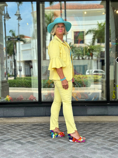 Ethyl The End Yellow Game Pant - Gloss