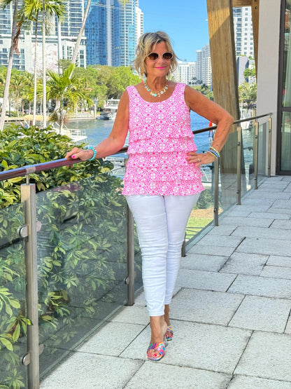 LULU B TROPIC PETALS CHA CHA TANK