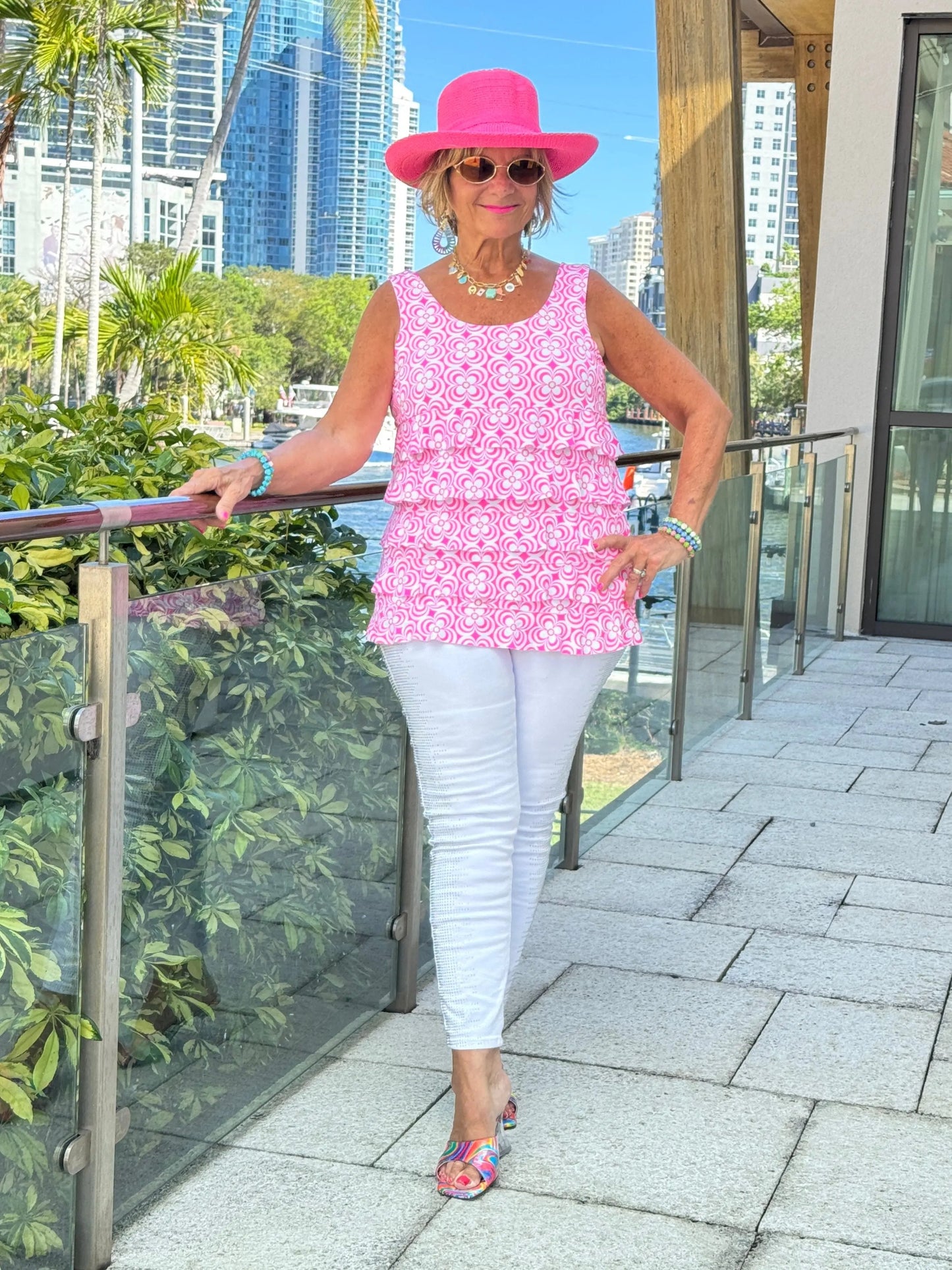 LULU B TROPIC PETALS CHA CHA TANK