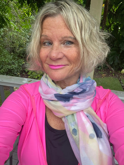 FANCY PRINT FALL SCARF