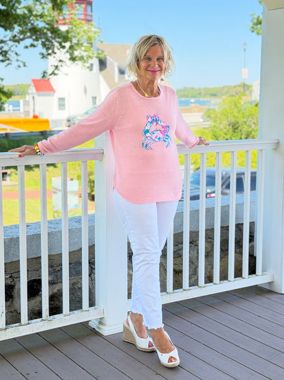 BEACH CLUB PINK CRAB SWEATER