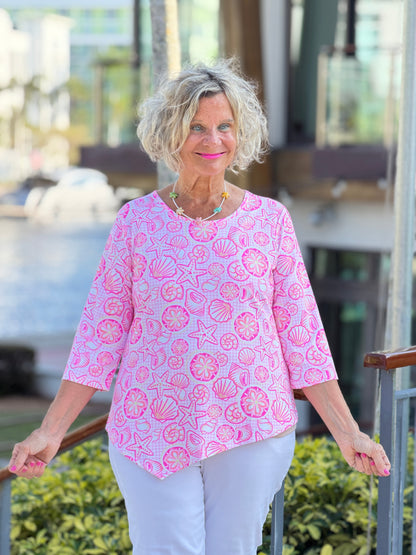 LULU B STARFISH HARBOR ASYMMETRIC TOP