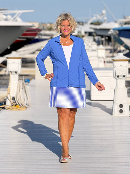 HARBOR BLUE STRIPED SKORT