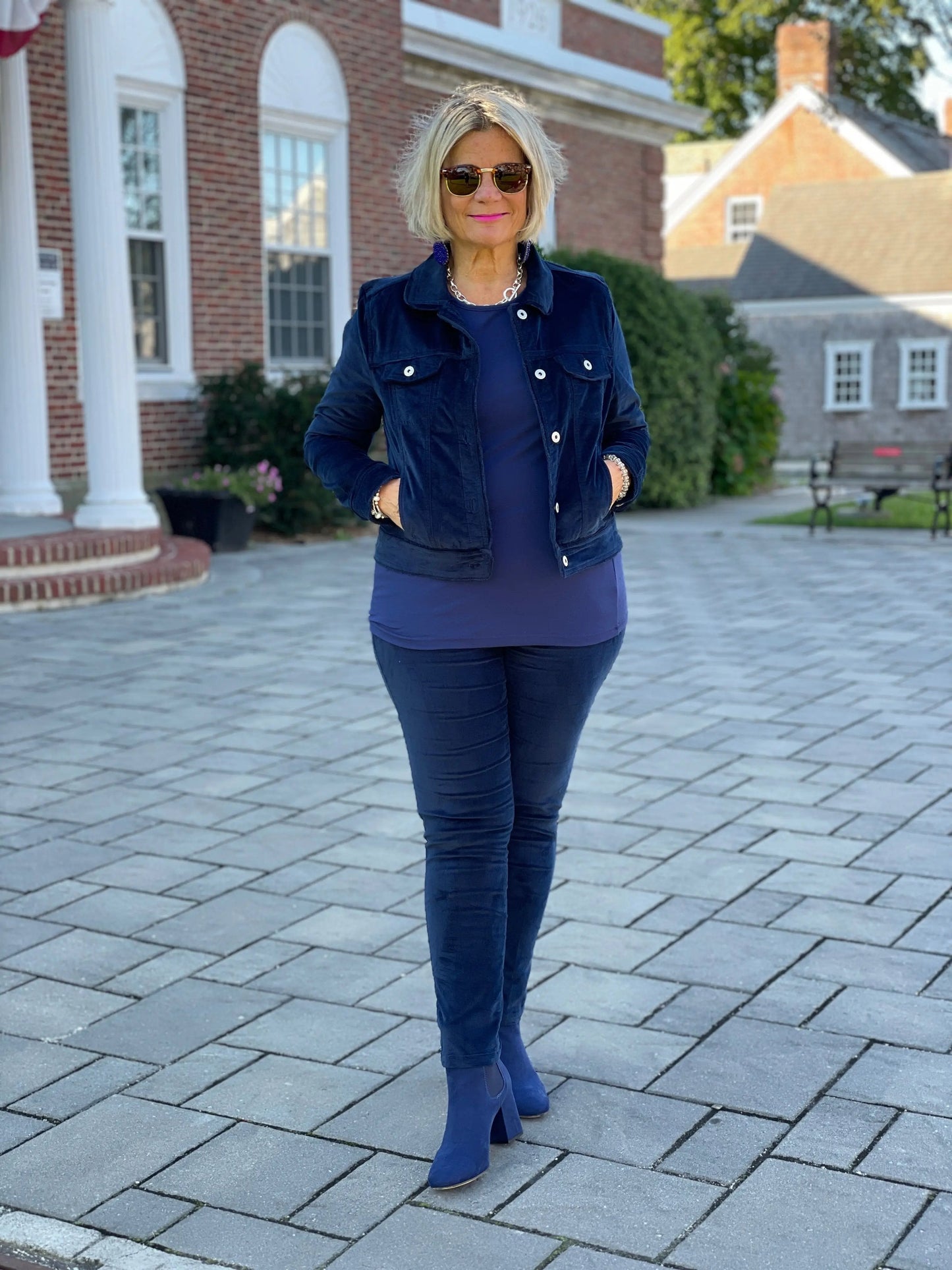 LULU-B NAVY VELOUR JACKET