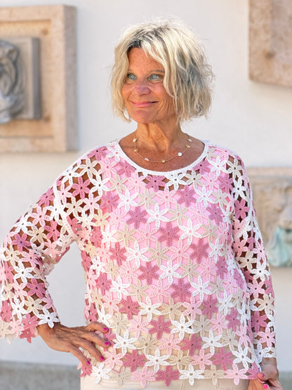 Handcrafted Floral Crochet Top