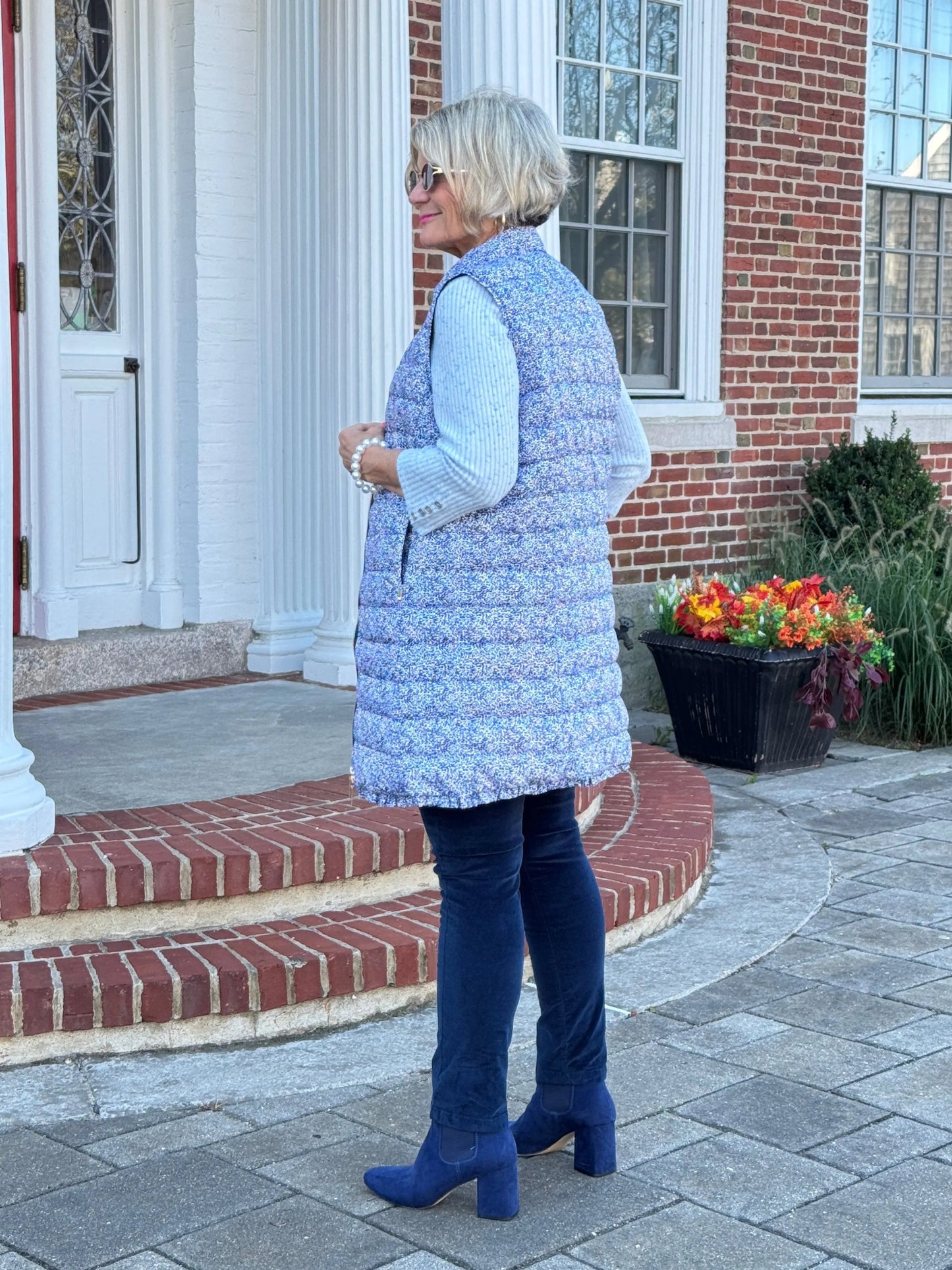 AUBREY BLUE PUFFER VEST