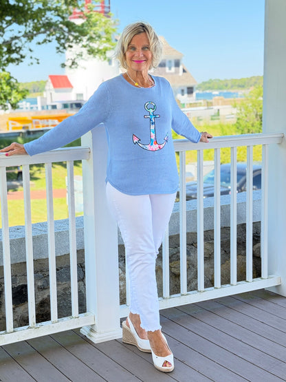 BEACH CLUB PERRI CAPE COD ANCHOR SWEATER