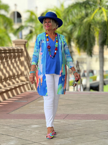 LULU-B BLUE TAILORED V