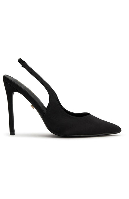 Fisher Heels Black Satin