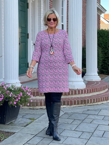 AUBREY PINK SLEEVE DRESS