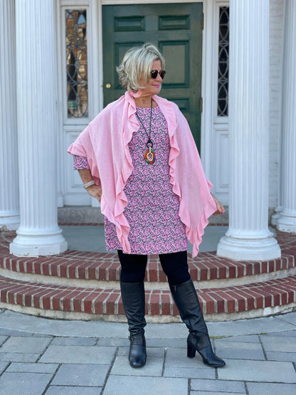 AUBREY PINK SLEEVE DRESS