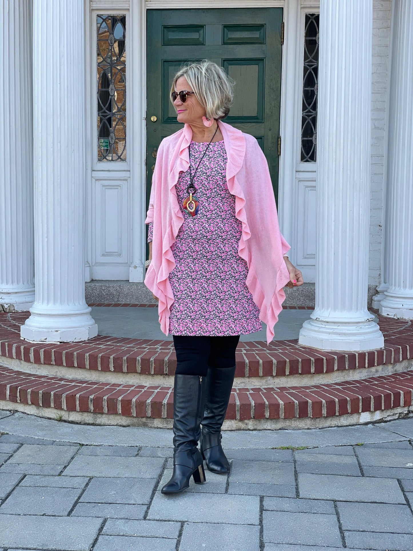 AUBREY PINK SLEEVE DRESS