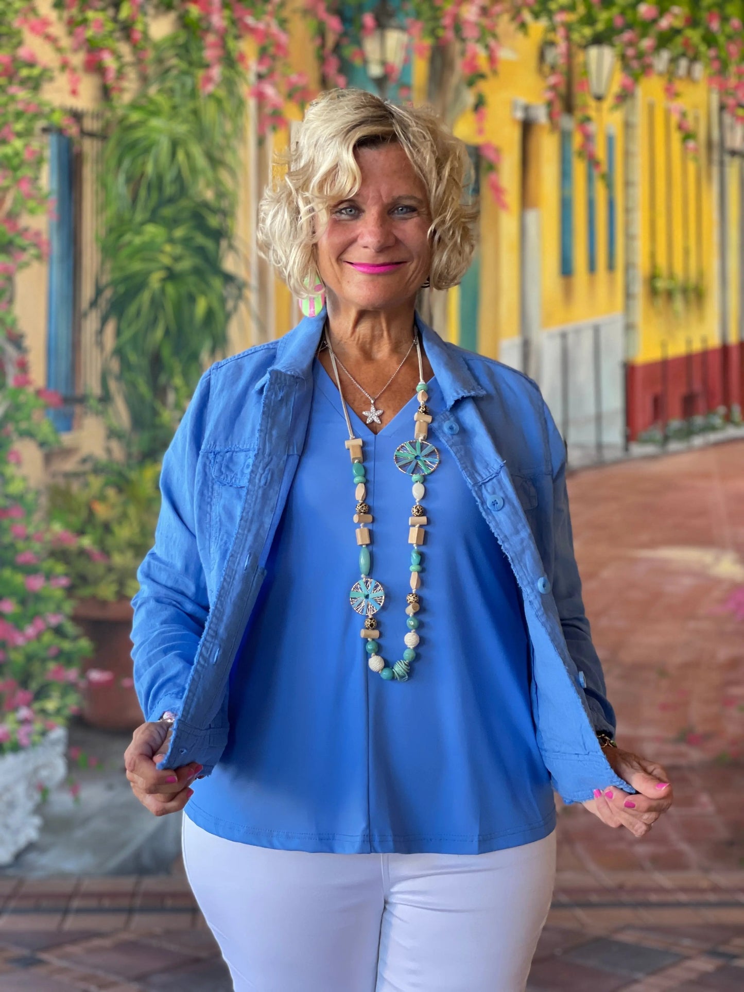 LULU B  ROYAL LINEN JACKET