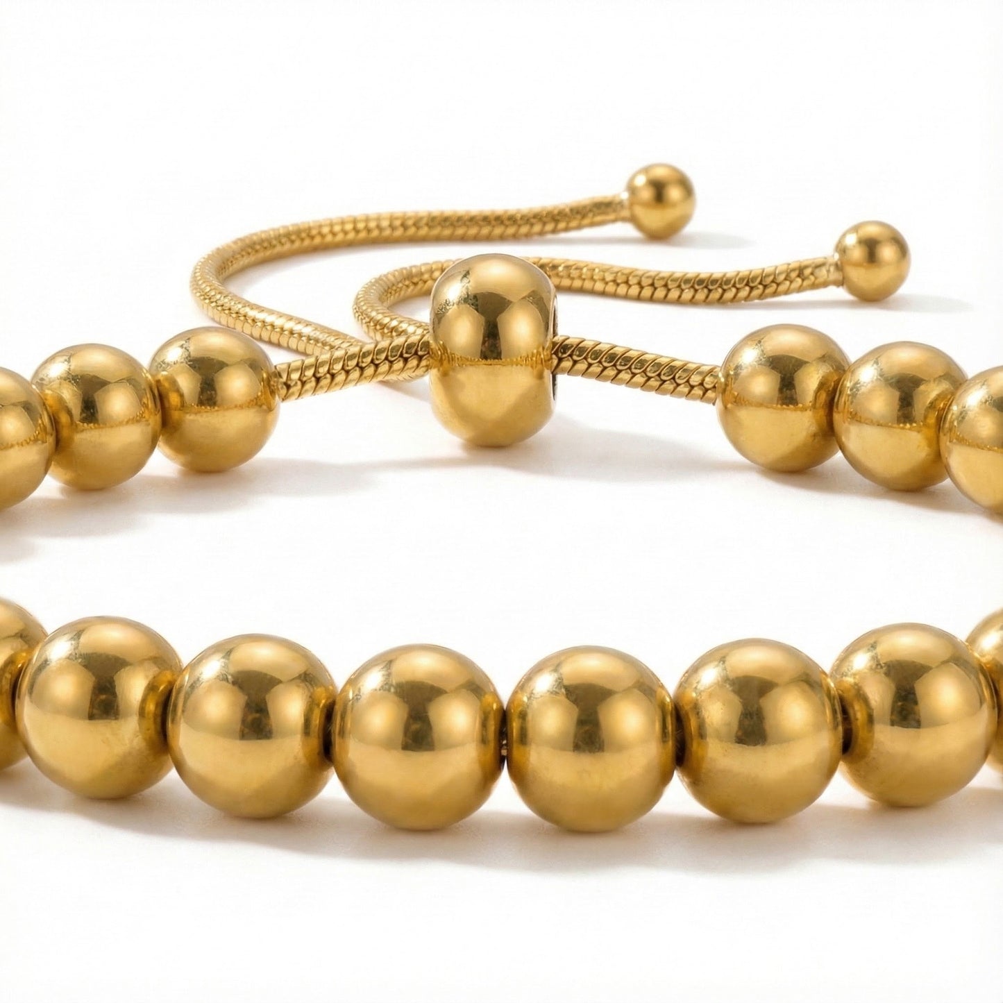 ALB Custom Gold Adjustable Beaded Bracelet