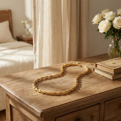 ALB Custom Gold Rope Chain Necklace