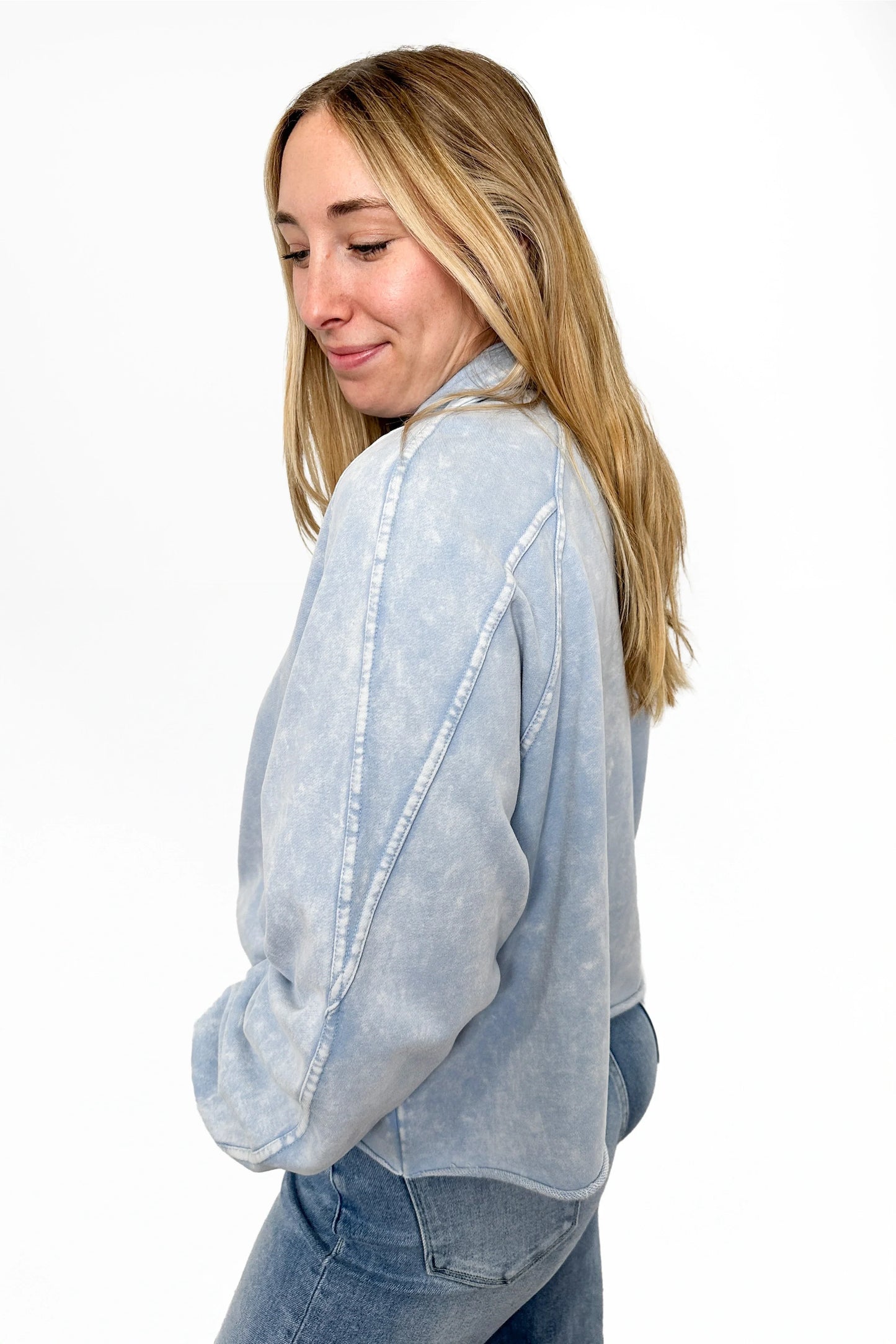 ALB Custom Women's Button Collared Sweatshirt