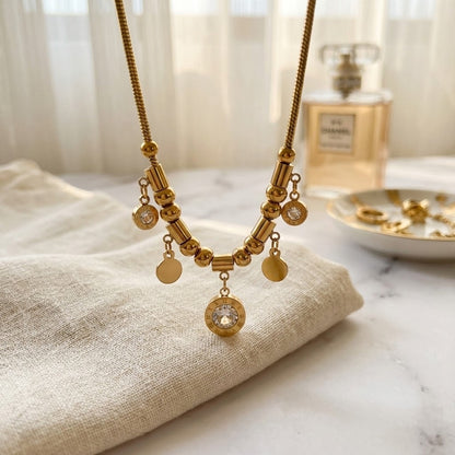 ALB Custom Gold Charmed Necklace