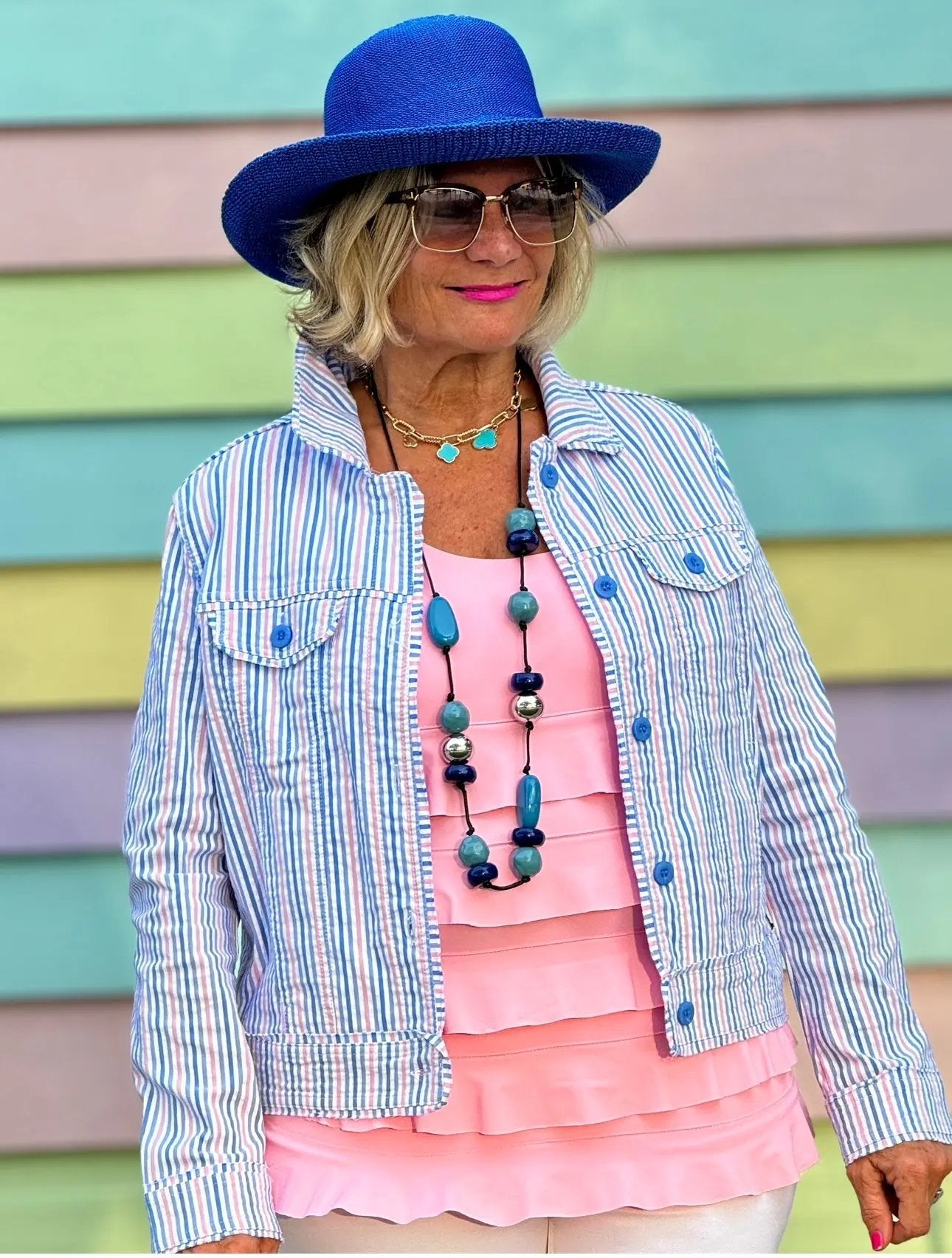 LULU B  CANDY PINK LINEN JACKET