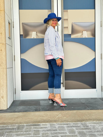 LULU B  CANDY PINK LINEN JACKET