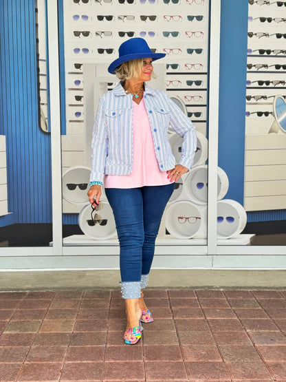 LULU B  CANDY PINK LINEN JACKET