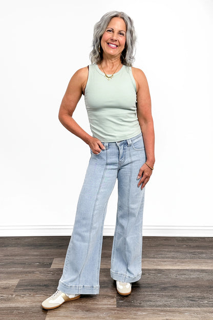 The Joan Super High-Rise Tummy Control Wide Leg Jeans
