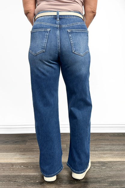 The Darcy Mid-Rise Tummy Control Barrel Jeans
