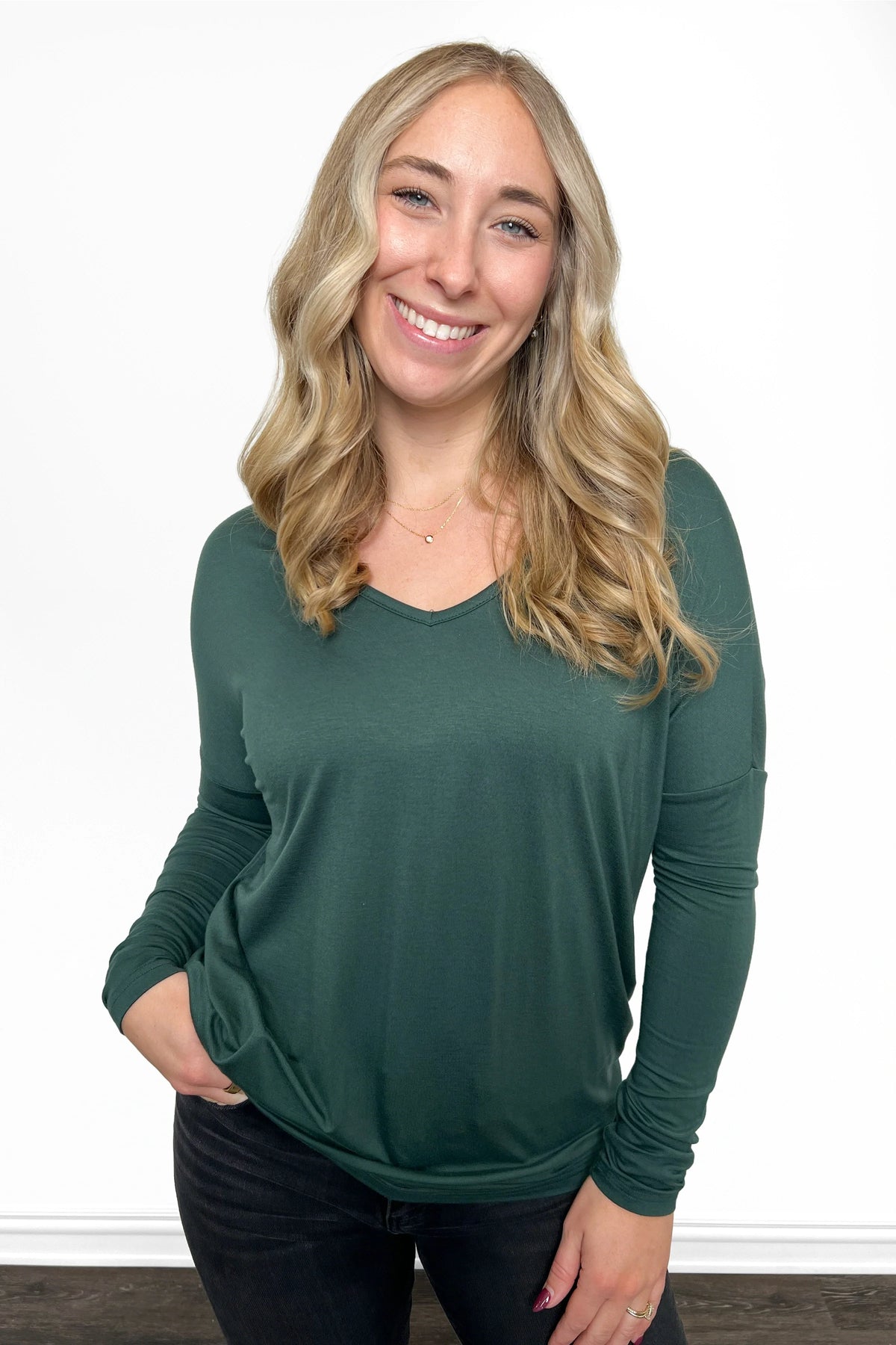 ALB Custom Women's Premium Everyday V-Neck Long Sleeve Top