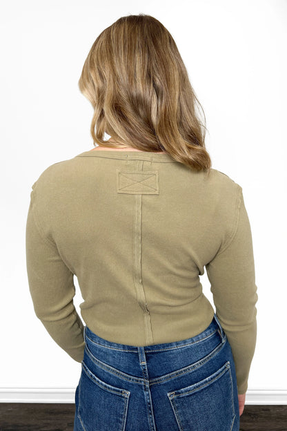 ALB Custom Women’s Classic Ribbed Henley Top