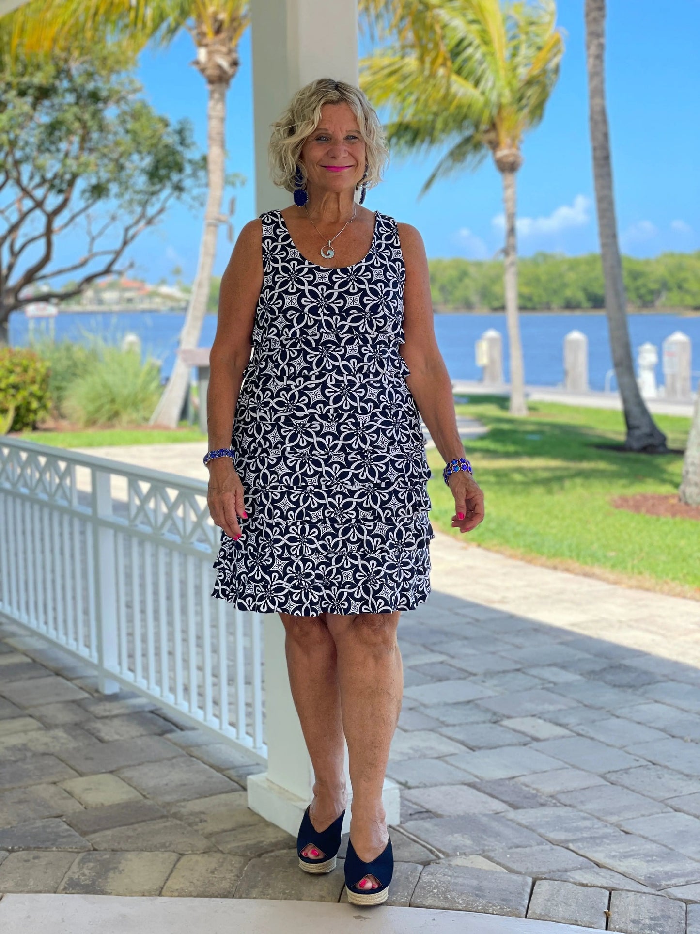 BRIGHTEN BLUE LAYERED DRESS