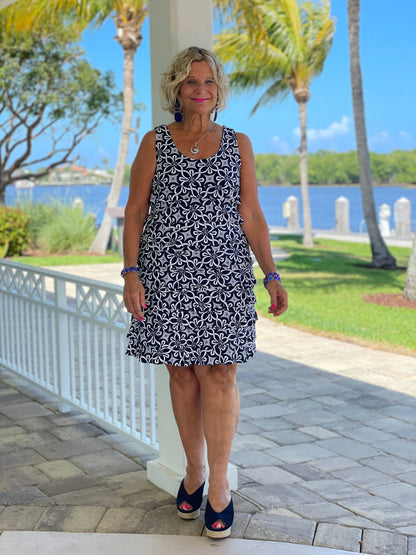 BRIGHTEN BLUE LAYERED DRESS
