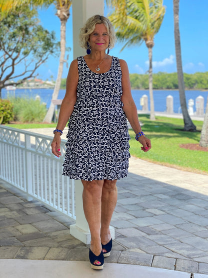 BRIGHTEN BLUE LAYERED DRESS