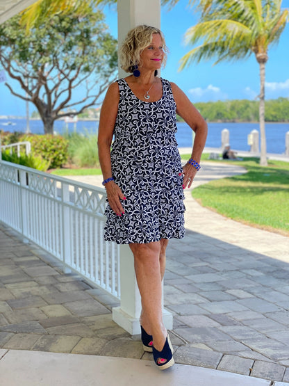 BRIGHTEN BLUE LAYERED DRESS